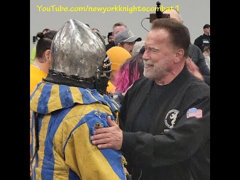 SHWARZENEGGER IN PERSON! Longsword Knight Fight at Arnold Classic 2024 Sam Awry v Evan Ringo AMCF