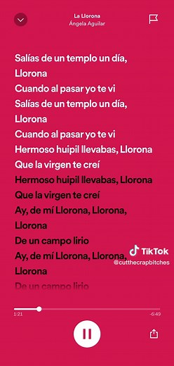 La Llorona - Letra Completa de Ángela Aguilar