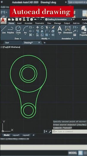 Autocad practice drawing mechanical | Autocad 2d drawing for beginners | #autocad @techstudybtech