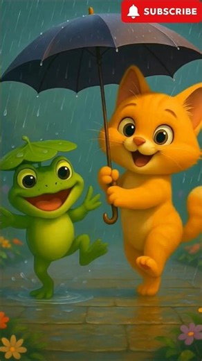 Orange Cat and Frog Dance to A Ram Sam Sam Song