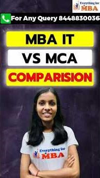 MBA IT vs MCA Course Difference Review | Which MBA Specialization is Better? | Career Options | Jobs