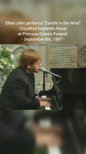 Elton John Performs 'Candle in the Wind' at Princess Diana's Funeral