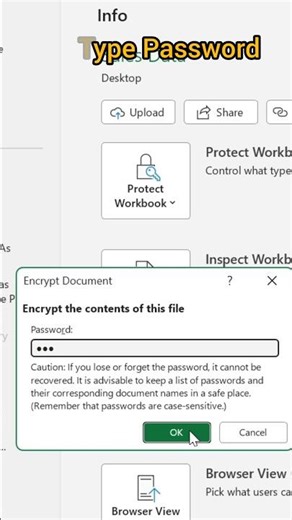 Excel File with Password in 10 Seconds 🔥Telugu