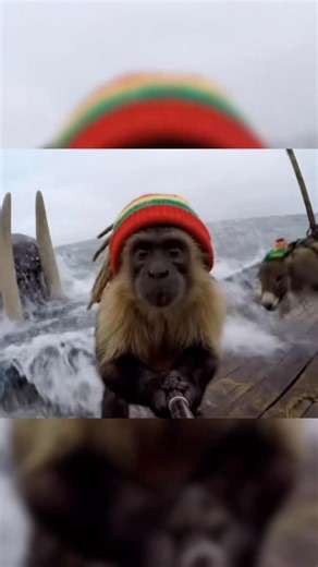 @jahmunkey on Instagram: "STEALING A WALRUS BABY MAMA🤰 #walrus #rasta #monkey #funny #sora #ai #aquaman"