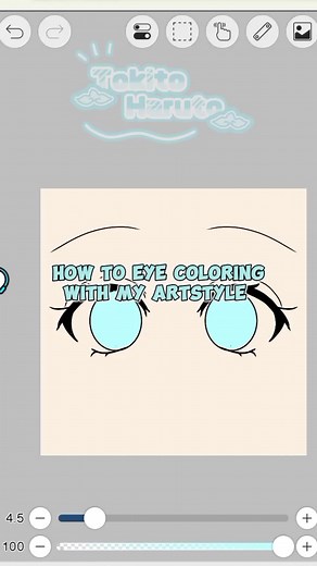 Anime Eye Coloring Tutorial in ibisPaintX