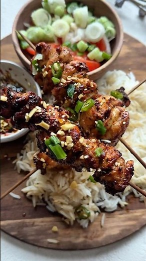 Honey Garlic Chicken Skewers | 30 minutes Easy Dinner Idea