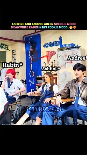 ASHDRES ARE SERIOUS MEANWHILE RABIN BEING POOKIE....🤭❤️‍🔥✨#andresmuhlach#ashtineolviga#trending