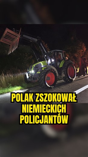 Polski traktorzysta zaskoczył niemiecką policję — filmik z traktorami