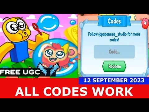 *ALL CODES WORK* [FREE UGC 🎉 ] Bubble Simulator ROBLOX | SEPTEMBER 12, 2023