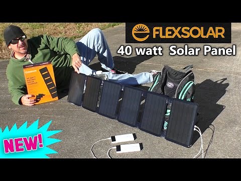 NEW! FLEXSOLAR 40 watt Solar Panel foldable portable small size