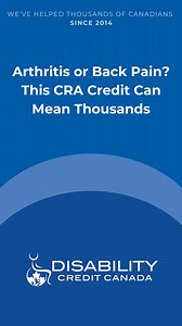 Disability Tax Credit: Physical conditions like arthritis, chronic back pain, and mobility issues may qualify depending on how they affect daily functioning. If prior years are approved, CRA may reassess past tax returns, which can sometimes result in refunds adding up to thousands depending on tax history. Free information is in our profile. #DisabilityTaxCredit #CRA #ArthritisCanada #BackPainCanada #TaxSeasonCanada TaxRefundCanada CanadianTaxes DisabilityCanada | Disability Credit Canada Inc.