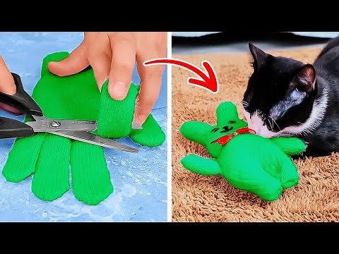 🐾✨ THE BEST DIY PET TOYS YOU'LL EVER MAKE!