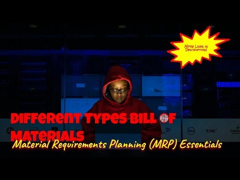 Different Types of Bills Of Material in #mrp