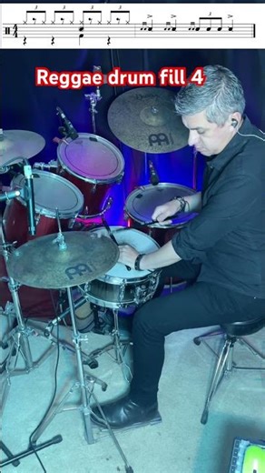 Reggae drumming: drum fill 4 #drummer #reggae #tutorial