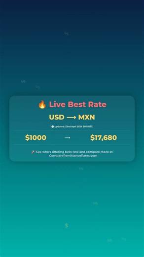 $1000 USD to MXN — Best Rate Today #Shorts