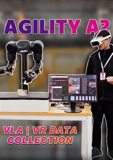 Real-time grasping. Zero delay. 🤖🎮 Watch the Agility A2 mirror human hand movements through VR teleoperation, delivering ultra-low latency control and precise object manipulation. From VR data collection to AI-driven automation, this is a glimpse into the future of robotics. 👇 What would you control with this setup? #agility #robot #robotics #vr #grasping #ai #artificialintelligence #automation #bostondynamics #atlasrobot #oculusquest2 #techreels #roboticsreels #engineering #innovation | Foxt