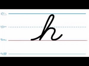 Cursive lowercase letter h