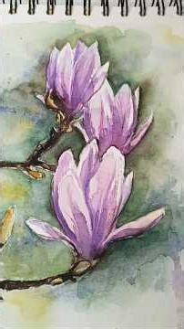🎨🖌Acquerello Magnolia / Fiori di Primavera #botanical #art #flowers #drawing