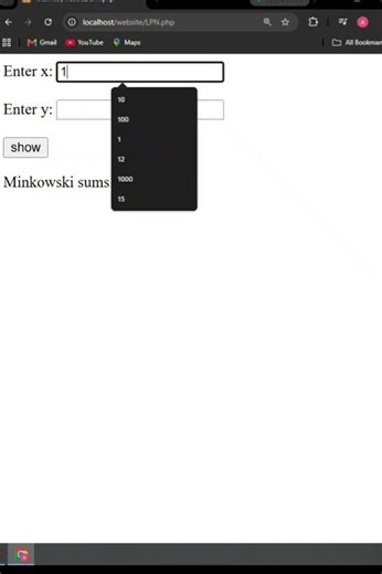 php | Euler project 'Minkowski Sums' | CodeLearning