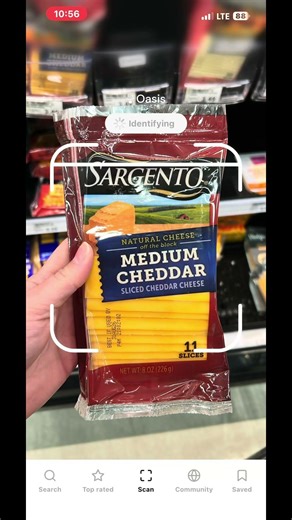What’s in your cheese? 🤯 All products scanned using the Oasis App #health #oasisapp #healthfood