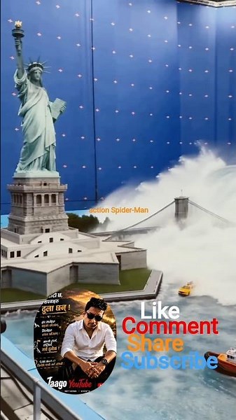 shooting unit shoot tsunami at statue of liberty#youtube #shorts #tsunami#cinematic