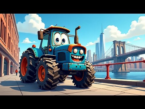 Blue Tractor - Kids Songs🚜🎶Tractors for children🚜 Animation for children #bluetractor