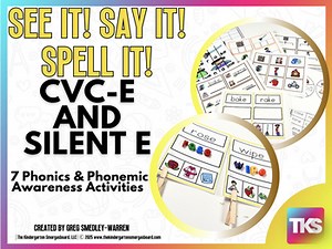 See It! Say It! Spell It! CVCE Words Phonics & Phonemic Awareness Activities