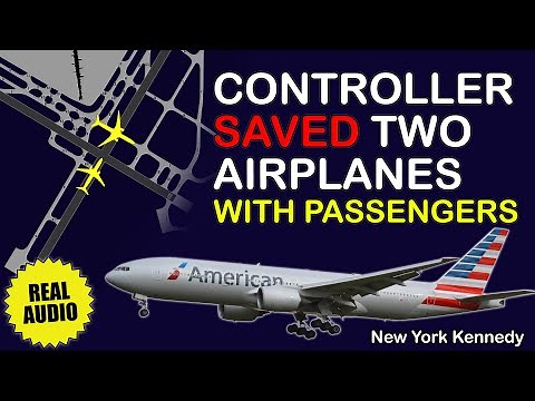 Runway incursion. Controller saved two airplanes at New York Kennedy Airport. Real ATC