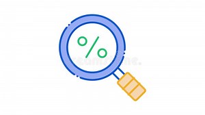 Percent Research Icon Animation Stock Video - Video of simple, notice: 223494775
