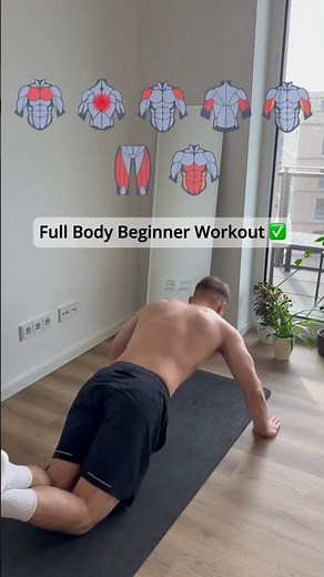 Complete Full Body Beginner Workout 7 simple exercises, no equipment, just your body.