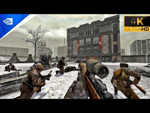 Blow Up the German Stronghold - Stalingrad | [4K 60FPS] Gameplay - Call Of Duty 2