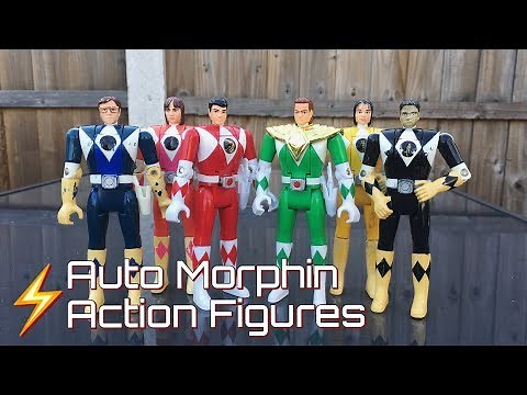 Auto Morphin Action Figures (Mighty Morphin Power Rangers 1994 and 2018 Legacy rerelease)