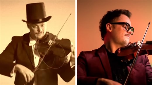 A century of music evolution on violin