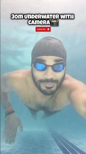 30m Underwater Swimming with My Camera 🏊🏻 #swimming #underwater #swimmingpool #swim