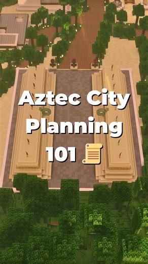 Build Like The Greats on Instagram: "Maya = Isolated. Aztec = Integrated. 🏙️🔄 Most Minecraft builds get the urban layout wrong. Aztec ballcourts were embedded right into the city grid. Near Markets. Next to Public Routes. Civic & Central. It wasn't hidden away; it was right where the people were. We built this bustling civic center to show you the difference in energy. Wait for the dark fact at the end! 💀 (Full video in bio) #Minecraft #Aztec #AncientCity #HistoryGeek #WorldHistory #GamerLife