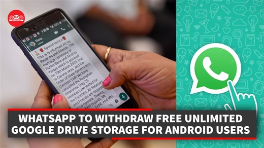 WhatsApp will be discontinuing free and unlimited Google Drive storage for Android users in early 2024. The messaging app backs up unlimited data like the user's chat history, photos, and videos to their Google Account cloud storage. Last year in November 2023, Google announced that WhatsApp backups on Android will be accounted in the free Google Account Cloud 15 GB storage limit available now. | The New Indian Express