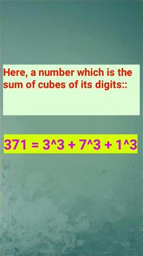 A number which is the sum of cubes of its digits::