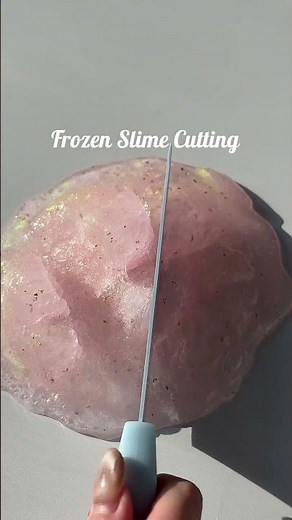 ❄️ Frozen Water Slime Cutting ASMR ✨ Super Crunchy & Cool
