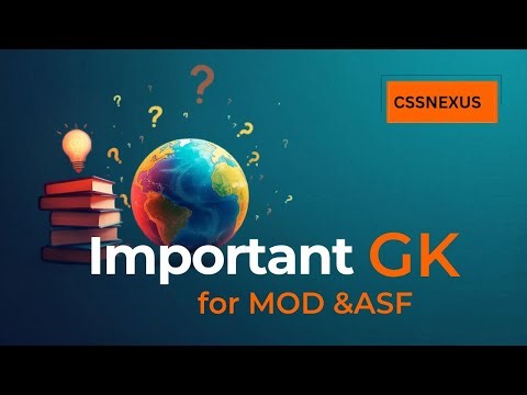 MOD PREPARATION SERIES 2026 | Important GK Questions| LECTURE # 8 #modjobs #mod