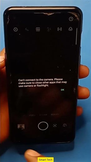 can't connect to the camera. please make sure to close other apps that may use camera or flashlight