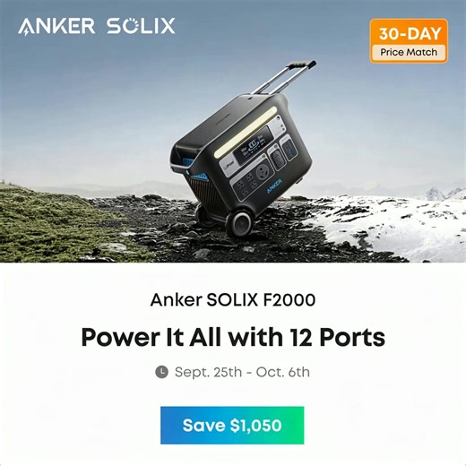 24 reactions | Go anywhere with long-lasting power from Anker SOLIX F2000. Explore and stay charged with a 2048Wh capacity. | Anker SOLIX | Facebook