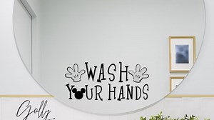 Adorable Mickey Mouse Wash Your Hands Decal For Your Bathroom! | Chip and Company