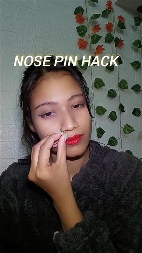 Easiest Pearl Nose Pin Hack✨#shortvideo #beautyhacks #shortsfeed #nosepiercings #nosepins #shorts