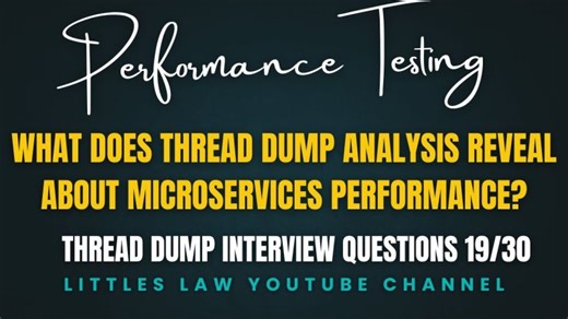 19/30: What does thread dump analysis reveal about microservices performance? #interviewquestions | Vasanth Shanmugam