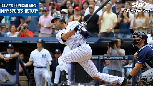Today’s Iconic Moment in New York Sports History: Derek Jeter goes yard for hit number 3,000