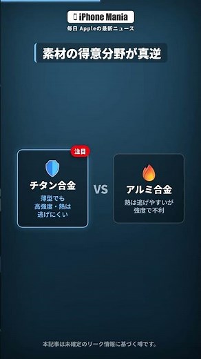 iPhone20周年モデル、チタン筐体が復活か？冷却も大型化