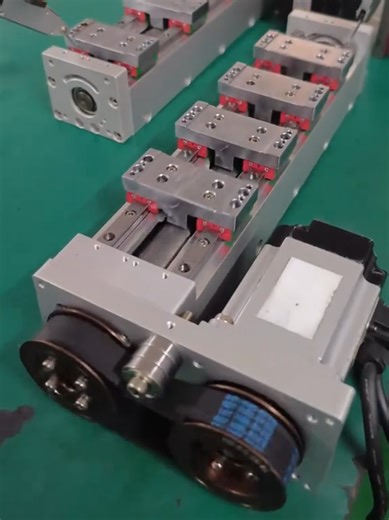 Multi-station variable pitch linear module #linearmotion #linearactuator #linearaxis #electricactuator #automation