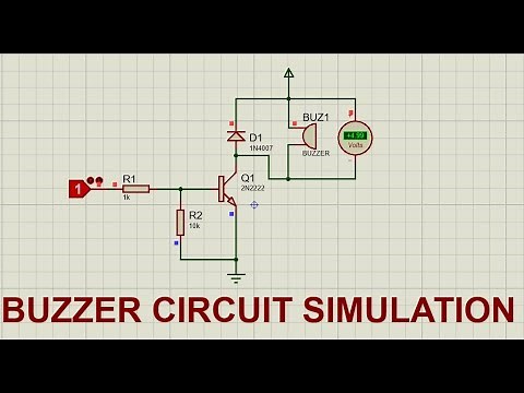 Buzzer circuite simulation in proteus 8