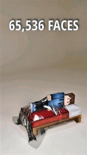 Minecraft Bed Cloth Simulation with Steve 😱🔥 | #Shorts #Minecraft #ClothSimulation