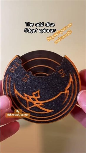 Roll the odd #dice for #roleplay. Find yours on #makerworld! #fidgetspinner #3dprinting #onshape